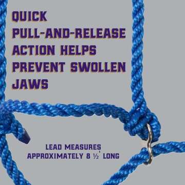 Weaver Leather Livestock Kirk Stierwalt Breaking Halter, 8 1/2', Blue