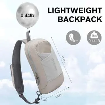 G4Free Sling Bag RFID Blocking Lightweight Crossbody Backpack Chest Shoulder Bag for Travel Sports Running