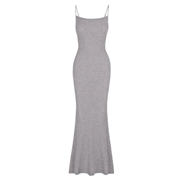 Stylish REORIA Women’s Ribbed Bodycon Maxi Dress