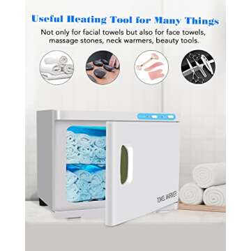 Gimify Hot Towel Warmer Heating Cabinet 23L Large Capacity Lightweight for Facial Spa Massage Salon Hotel Gym Home, White