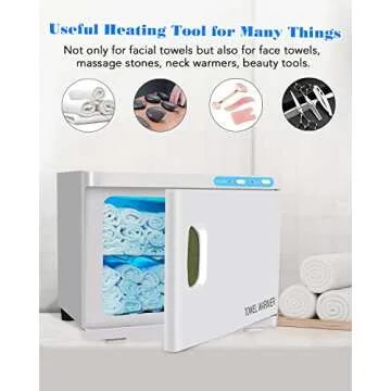 Gimify Hot Towel Warmer Heating Cabinet 23L Large Capacity Lightweight for Facial Spa Massage Salon Hotel Gym Home, White