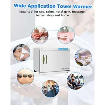 Gimify Hot Towel Warmer Heating Cabinet 23L Large Capacity Lightweight for Facial Spa Massage Salon Hotel Gym Home, White