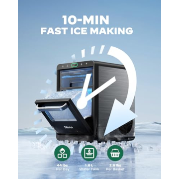Silonn Nugget Ice Maker - 44 lbs Fast Production