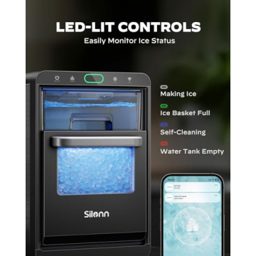 Silonn Nugget Ice Maker - 44 lbs Fast Production