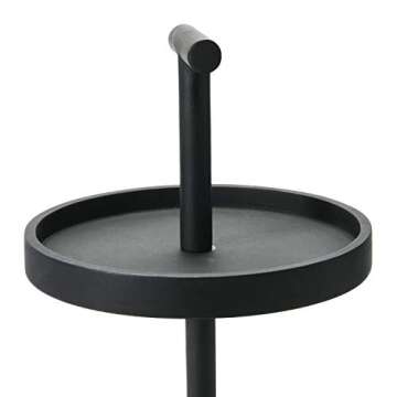 Bloomingville Mango Wood 2-Tier Handle, Black Tray