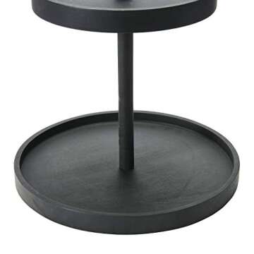 Bloomingville Mango Wood 2-Tier Handle, Black Tray