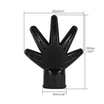 Hair Dryer Diffuser, Hand Shape Hairdressing Blow Dryer Blowdryers Curly Wavy Hair Curly Hair All Hair Types,Suitable for INNER DIAMETER 4.5-6CM/1.7”-2.3' Round Mouth