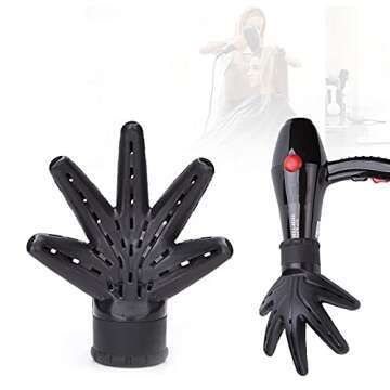 Hair Dryer Diffuser, Hand Shape Hairdressing Blow Dryer Blowdryers Curly Wavy Hair Curly Hair All Hair Types,Suitable for INNER DIAMETER 4.5-6CM/1.7”-2.3' Round Mouth