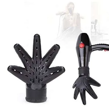 Hair Dryer Diffuser, Hand Shape Hairdressing Blow Dryer Blowdryers Curly Wavy Hair Curly Hair All Hair Types,Suitable for INNER DIAMETER 4.5-6CM/1.7”-2.3' Round Mouth