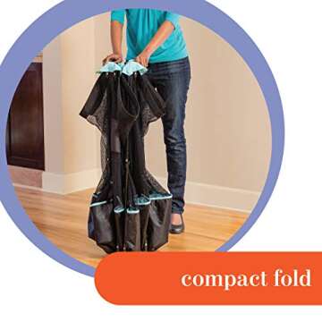 Summer Infant Pop ‘N Play Deluxe Ultimate Playard, Aqua Splash - Full Coverage Indoor/Outdoor Portable Play Pen with Fast, Easy and Compact Fold