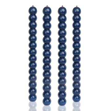 Elegant MAITREYA Navy Spiral Taper Candles Set of 4 for Weddings and Decor