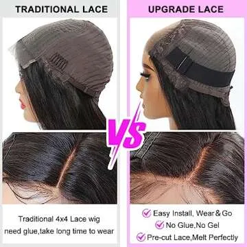 Healthair Glueless Wigs Human Hair Pre Plucked Pre Cut Lace 22inch 180 Density Deep Wave 4x4 HD Lace Closure Wigs Human Hair Bleached Knots Wet and Wavy Wigs for Black Women