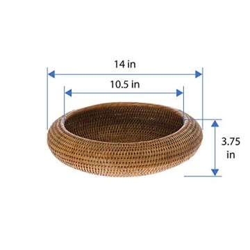 KOUBOO La Jolla Rattan Fruit Bowl for Elegant Decor