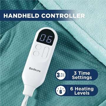 Bedsure Heating Pad for Neck and Shoulders Pain Relief - Mother's Day Gifts for Women Men Moms, FSA HSA Eligible, Weigthed Heated Pad 2lbs, Large Heated Wrap, 24" x 22", Teal