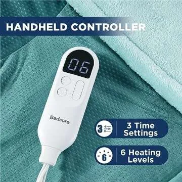 Bedsure Heating Pad for Neck and Shoulders Pain Relief - Mother's Day Gifts for Women Men Moms, FSA HSA Eligible, Weigthed Heated Pad 2lbs, Large Heated Wrap, 24" x 22", Teal