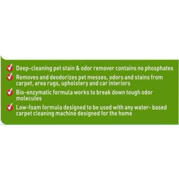 Nature’s Miracle Carpet Shampoo, Deep-Cleaning Pet Stain And Odor Remover, 64 Ounces