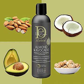 Design Essentials Moisturizing and Detangling Conditioner Almond and Avocado Collection, 8 Ounces