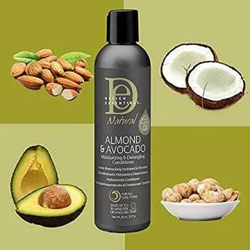 Design Essentials Moisturizing and Detangling Conditioner Almond and Avocado Collection, 8 Ounces