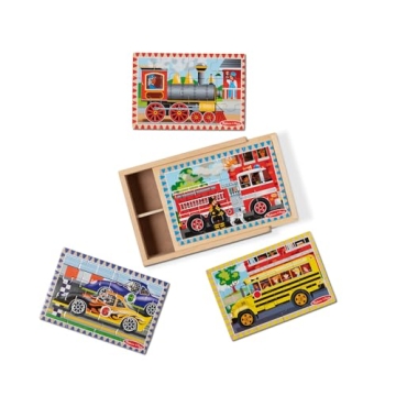 4-in-1 Wooden Vehicle Puzzles - Melissa & Doug