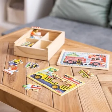 4-in-1 Wooden Vehicle Puzzles - Melissa & Doug