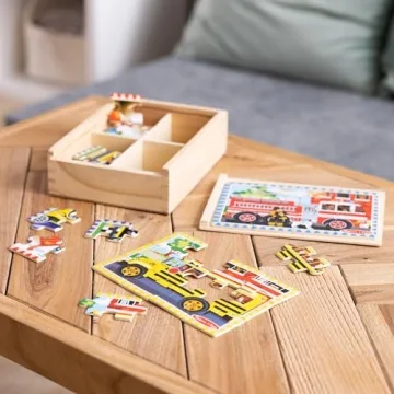 4-in-1 Wooden Vehicle Puzzles - Melissa & Doug