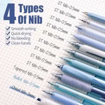 Four Candies 12Pack Pastel Gel Ink Pen Set for Stylish Writing