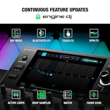 Denon DJ SC LIVE 4 Standalone DJ Controller with Stem Separation on 4-Decks, Wi-Fi Streaming, Build-in Speakers, Serato DJ and Virtual DJ Compatible