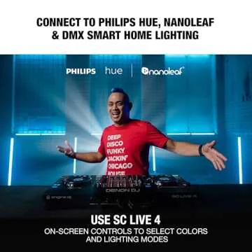 Denon DJ SC LIVE 4 Standalone DJ Controller with Stem Separation on 4-Decks, Wi-Fi Streaming, Build-in Speakers, Serato DJ and Virtual DJ Compatible