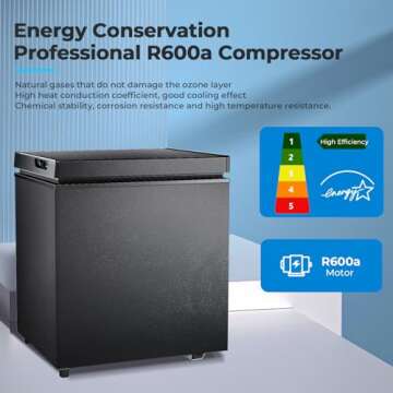 Electactic Chest Freezer 1.8 Cubic Feet Compact Freezer with 2 Removable Baskets, Free Standing Top open Door Deep Freezer, Adjustable Temperature for Home Dorm, Bar, Basement, Kitchen