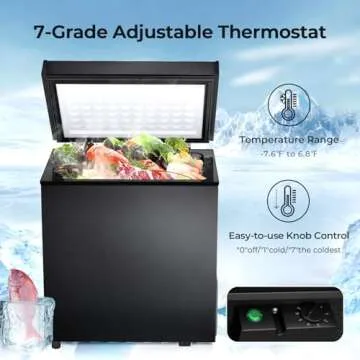 Electactic Chest Freezer 1.8 Cubic Feet Compact Freezer with 2 Removable Baskets, Free Standing Top open Door Deep Freezer, Adjustable Temperature for Home Dorm, Bar, Basement, Kitchen