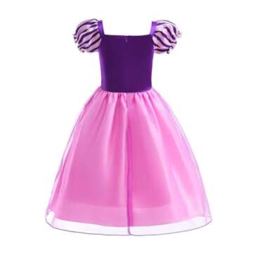 Dressy Daisy Little Girls Long Hair Princess Fancy Dress Up Costume Halloween Birthday Party Cosplay...