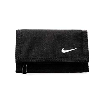 NIKE Men's Basic Tri-Fold Wallet Black White Stylish