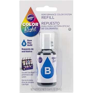 Wilton Color Right Food Color System Refill, Professional Baking Colors, .7oz