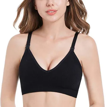 Suekaphin Nursing Bra 5pack Wireless Deep V Neck