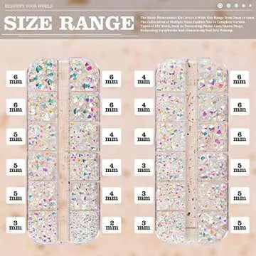 Versatile Resin Rhinestone Kit for Crafting and Makeup