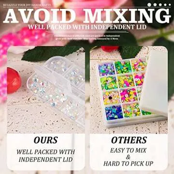 Versatile Resin Rhinestone Kit for Crafting and Makeup