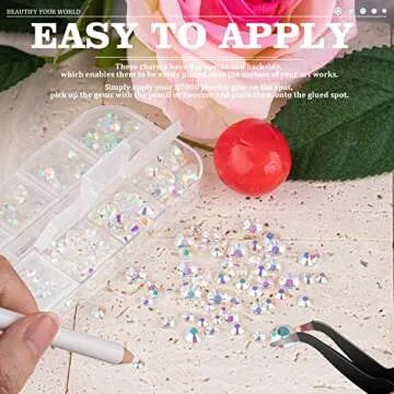 Versatile Resin Rhinestone Kit for Crafting and Makeup