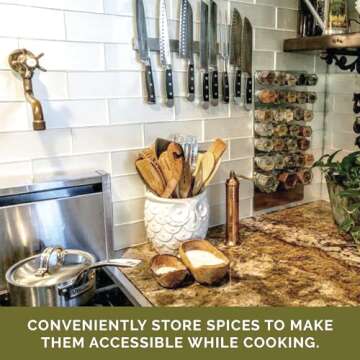 Gneiss Spice Stainless Finish Wall Plate Base for Magnetic Spice Jars, Medium 10x12 Inches (Jars Not Included)