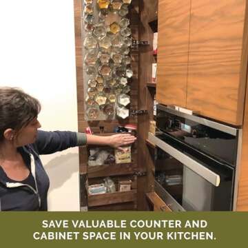 Gneiss Spice Stainless Finish Wall Plate Base for Magnetic Spice Jars, Medium 10x12 Inches (Jars Not Included)