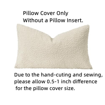 Stylish Sunkifover Textured Boucle Pillow Cover 12x20
