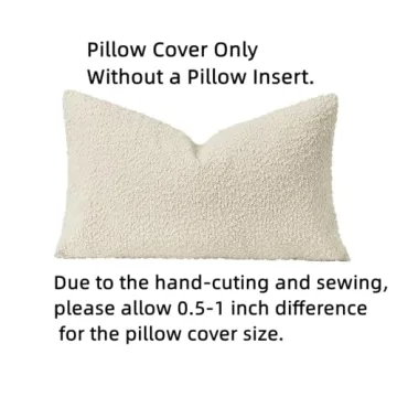 Stylish Sunkifover Textured Boucle Pillow Cover 12x20