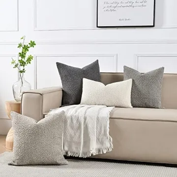 Stylish Sunkifover Textured Boucle Pillow Cover 12x20