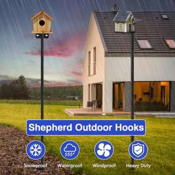 Adjustable 80 Inch Bird Feeder Pole for Outdoor Decor