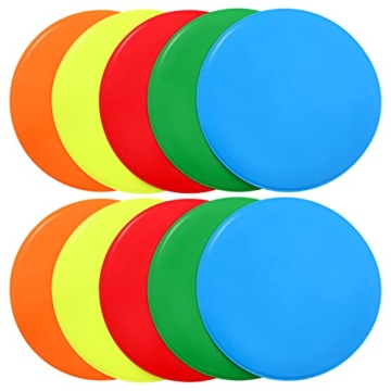 Versatile Kai Xin Spot Markers - Colorful 10 Pcs Non-Slip Set for Indoor & Outdoor Activities