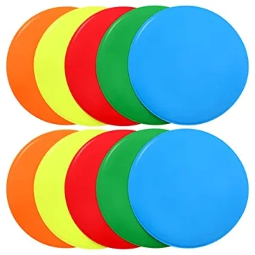 Versatile Kai Xin Spot Markers - Colorful 10 Pcs Non-Slip Set for Indoor & Outdoor Activities