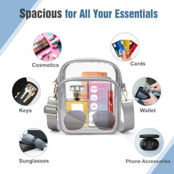 COROMAY Clear Purse Stadium Approved Crossbody Bag