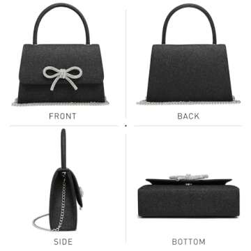 Dasein Women's Evening Bag with Glittering Accents