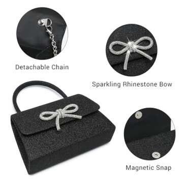 Dasein Women's Evening Bag with Glittering Accents