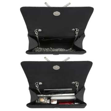 Dasein Women's Evening Bag with Glittering Accents