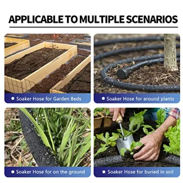 150 FT Soaker Hose for Garden Drip Watering System